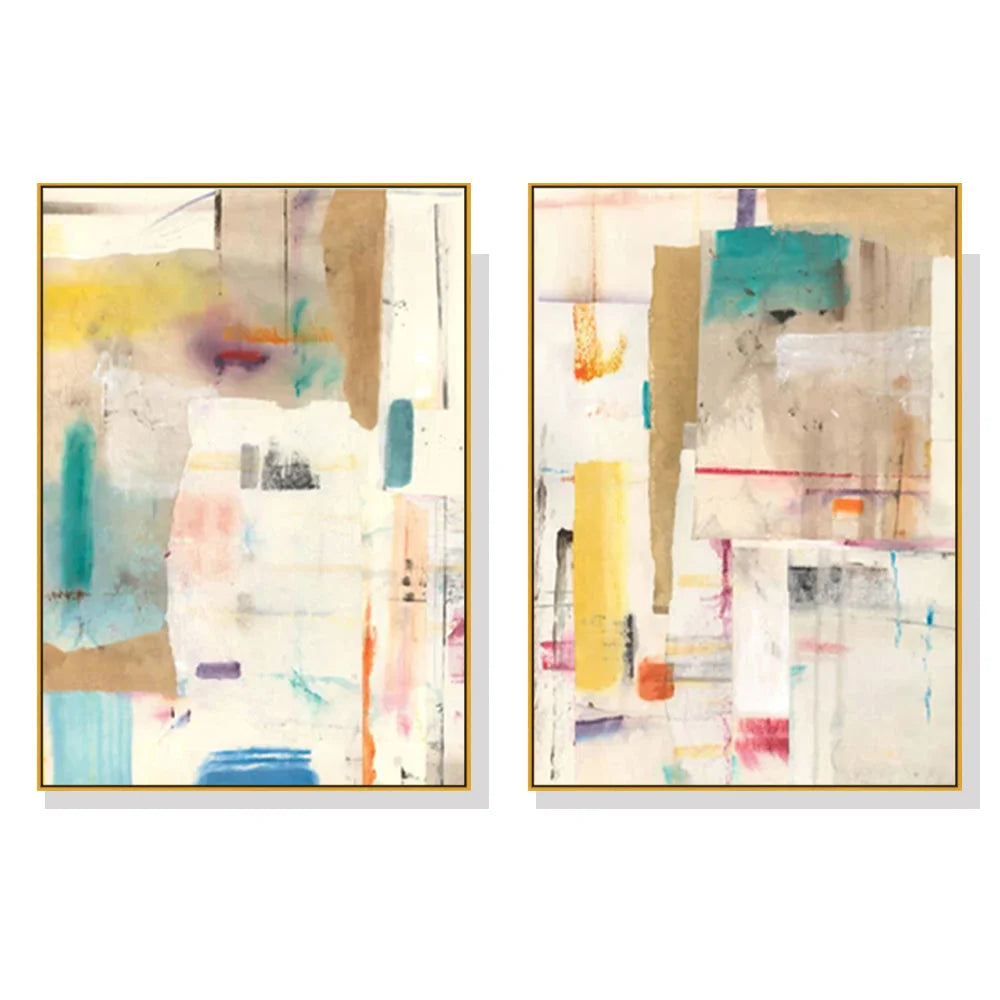 Wall Art 90cmx135cm - Sonder by Jean Kenna 2 Sets with Gold