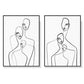 Wall Art Abstract Figures 2-Piece Set 70x100cm Black Frame