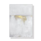 Wall Art Abstract Gold White Single II White Frame Canvas