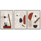 Wall Art Abstract Line Art By Picasso 3 Sets Black Frame