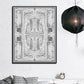 Wall Art Abstract Mountain 80x120cm Black Frame Canvas