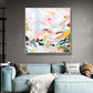 Wall Art Abstract Pink Mountain Hand Painted Style Gold