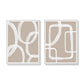 Wall Art Abstract White Lines White Frame Canvas 50x70cm