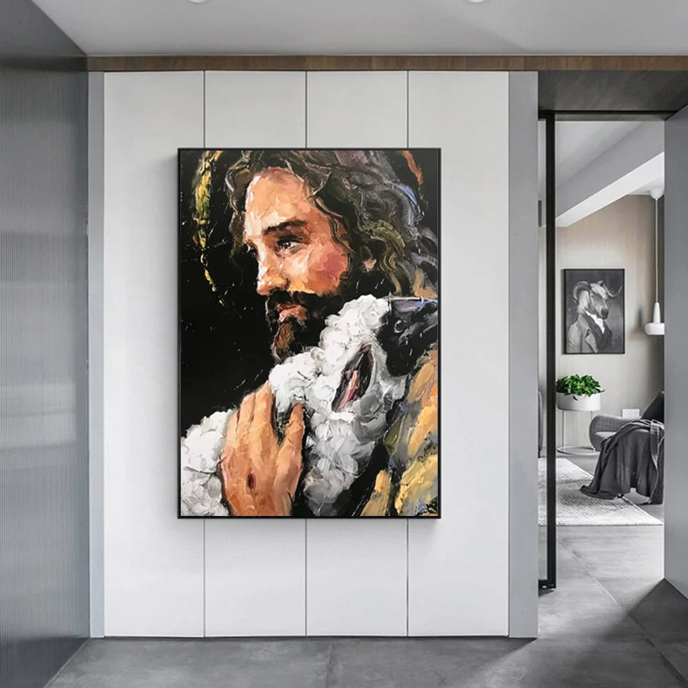 Wall Art Back in His Arms Black Frame Canvas 90x135cm