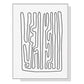 Wall Art Black And White Lines 70x100cm White Frame Canvas