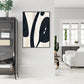 Wall Art Black Ink Black Frame Canvas 90x135cm - Home &
