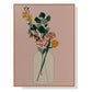 Wall Art Boho Floral 50x70cm Wood Frame Canvas - Home &