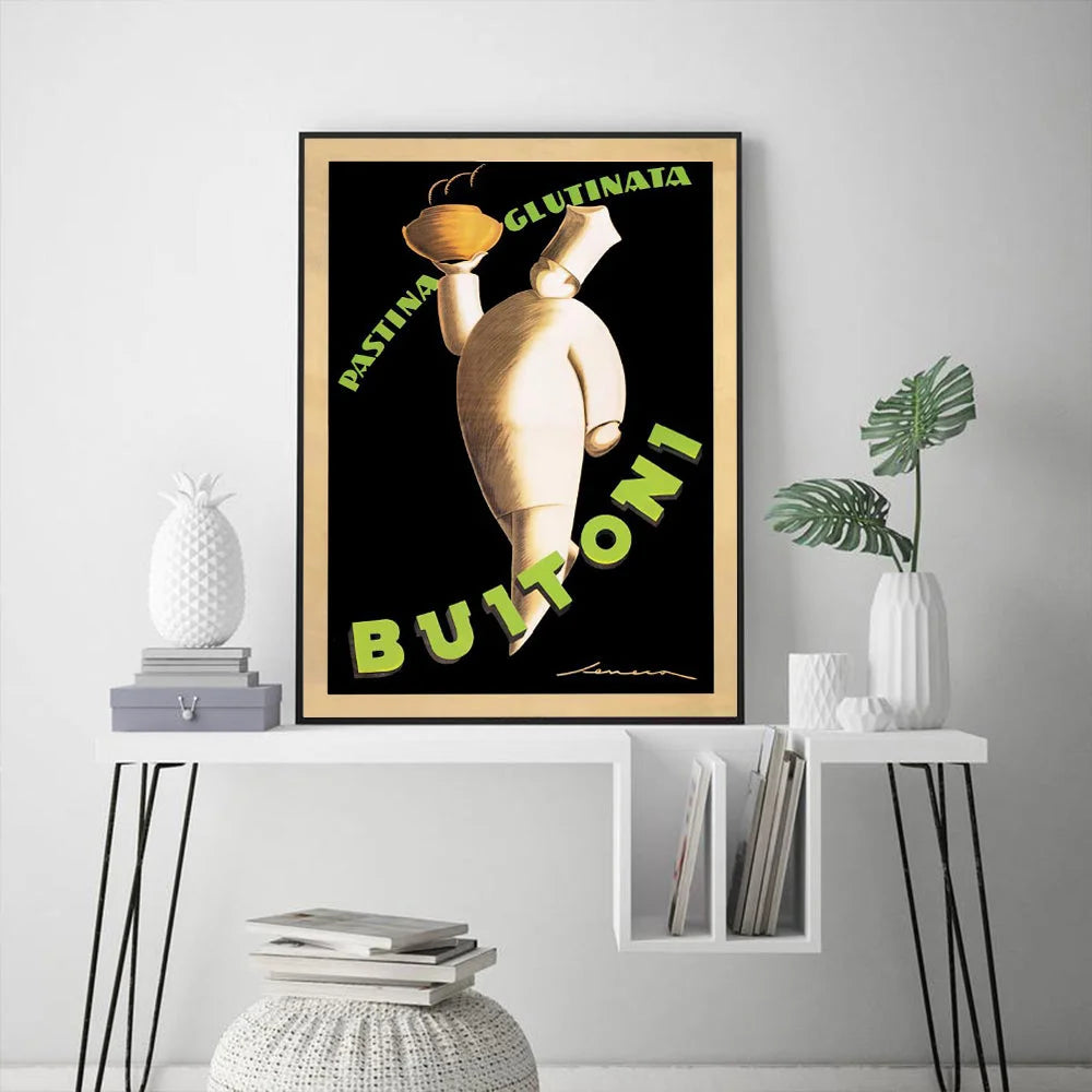 Wall Art Buitoni 50cmx70cm Black Frame Canvas - Home &