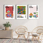 Wall Art By Yayoi Kusama - 3 Sets White Frame Canvas 60cm x