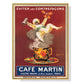 Wall Art Cafe Martin 50cmx70cm Gold Frame Canvas - Home &