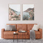 Wall Art Canvas Italy Positano 2 Sets Wood Frame 40cmx60cm