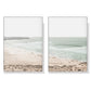 Wall Art Coastal Prints 2-Piece Set 60x90cm White Frame