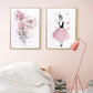 Wall Art Dancing Ballerina in Paris Gold Frame Canvas