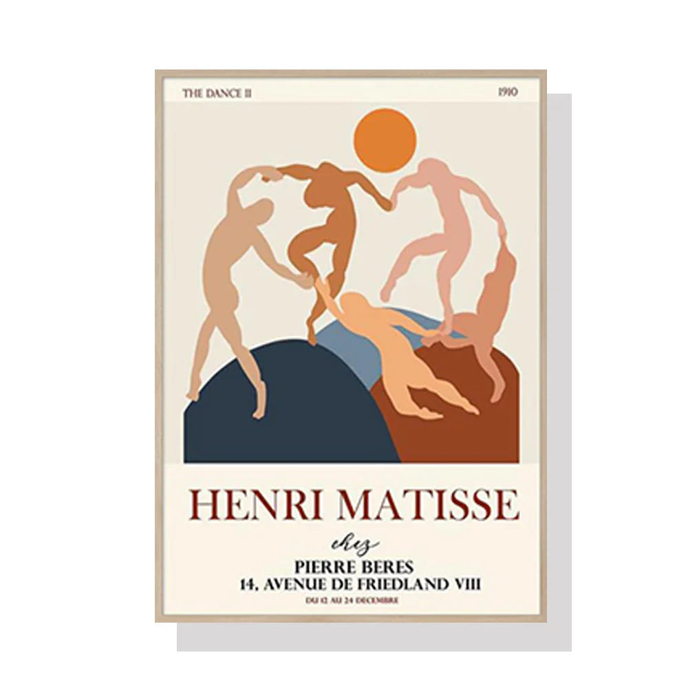 Wall Art Dancing by Henri Matisse Wood Frame Canvas