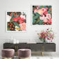 Wall Art Eucalyptus Bouquet 2 Sets White Frame Canvas