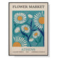 Wall Art Flower Market Athens Canvas Black Frame 100cm x