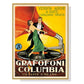 Wall Art Grafofoni Columbia 50cmx70cm Gold Frame Canvas
