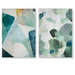 Wall Art Green Marble 2 Sets White Frame Canvas 60cm x 90cm