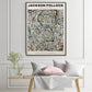 Wall Art Jackson Pollock Exhibition III Black Frame Canvas