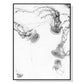 Wall Art Jellyfish Black Frame Canvas 90cm x 135cm - Home &