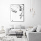 Wall Art Jellyfish Black Frame Canvas 90cm x 135cm - Home &