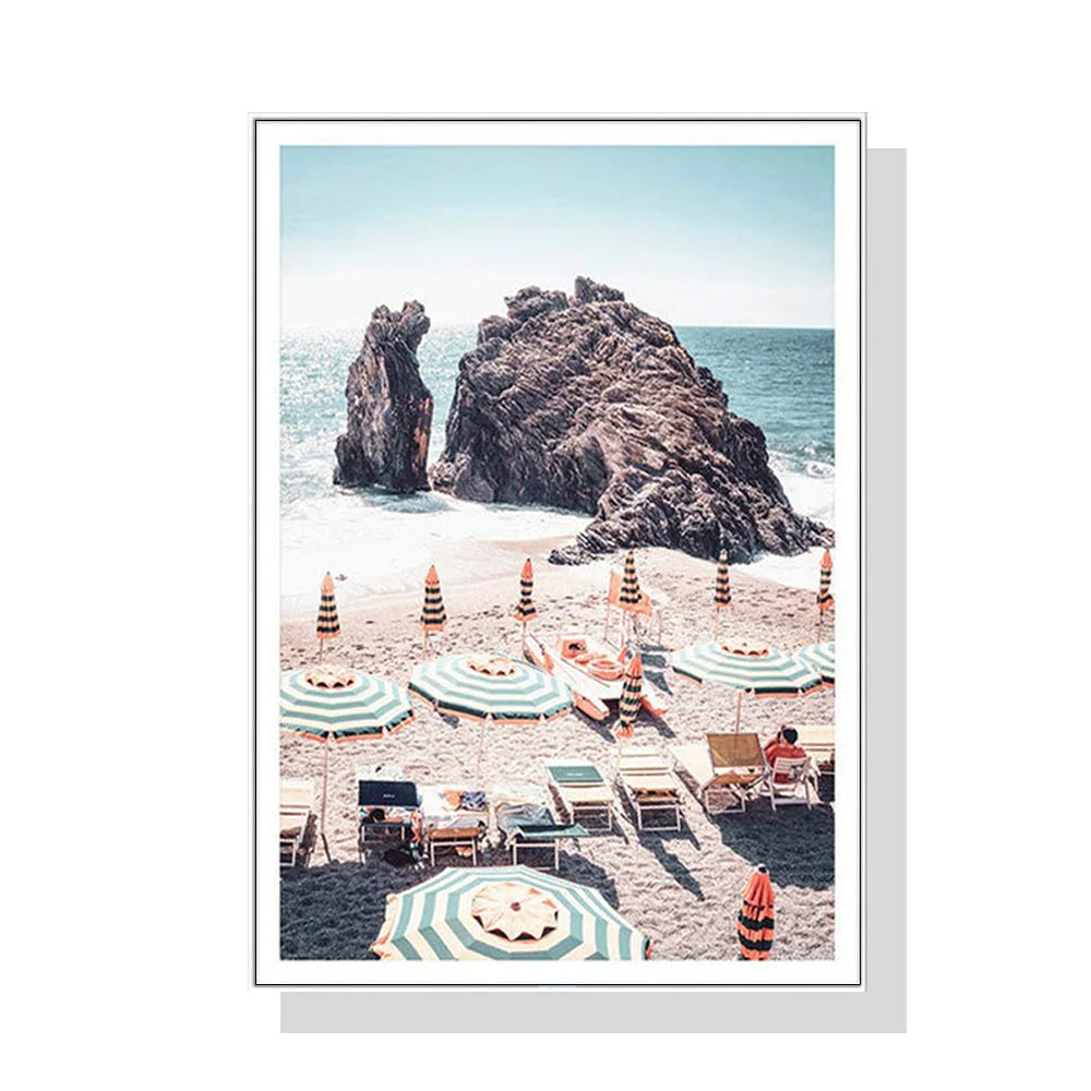 Wall Art Landscape Art Prints White Frame Canvas 40x60cm