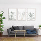 Wall Art Lavender Eucalyptus 3-Piece Set 60x90cm Wood Frame