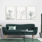 Wall Art Lavender Eucalyptus 3-Piece Set 60x90cm Wood Frame