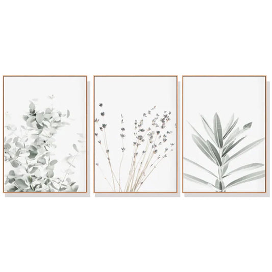 Wall Art Lavender Eucalyptus 80cmx120cm Wood Frame Canvas 3