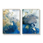 Wall Art Marbled Blue and Gold 50cmx70cm 2 Sets Gold Frame