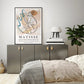 Wall Art Matisse Nude Line 80x120cm Black Frame Canvas