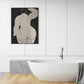 Wall Art Mid Century Lady 100cmx150cm Black Frame Canvas