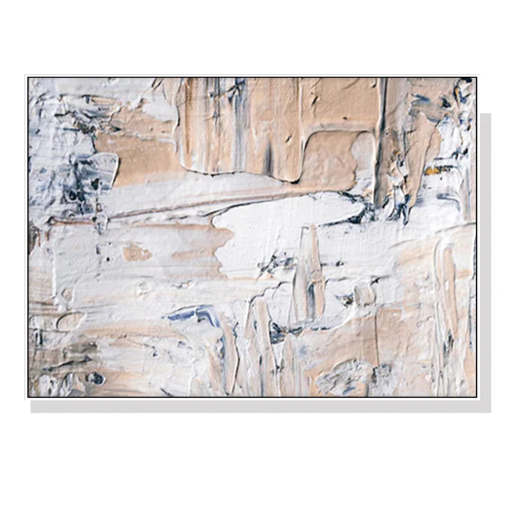 Wall Art Modern Abstract Oil Painting Style 40cmx60cm White