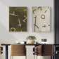 Wall Art Neutral Composition 50x70cm 2 Sets Gold Frame
