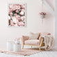 Wall Art Peony Floral 70x100cm White Frame Canvas - Home &