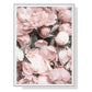 Wall Art Peony Floral 70x100cm White Frame Canvas - Home &
