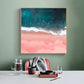Wall Art Pink Sea Wood Frame Canvas 80x80cm - Home & Garden