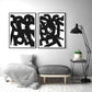 Wall Art Rock N Roll 2 Sets Black Frame Canvas 40x60cm