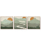 Wall Art Sage Green Landscapes 3-Piece Set 50x50cm Wood