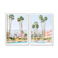 Wall Art Saguaro Hotel 2 Sets White Frame Canvas 50cmx70cm