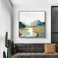 Wall Art September Afternoon 80x80cm Black Frame Canvas