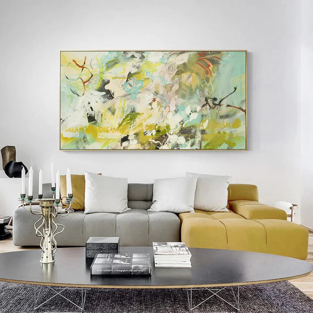 Wall Art Summer Dream 60x120cm Gold Frame Canvas - Home &