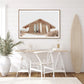 Wall Art Surf Cabin Wood Frame Canvas 50cmx70cm - Home &