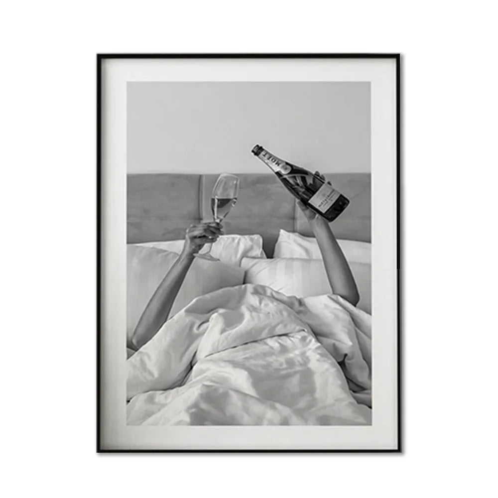 Wall Art Vintage Fashion Feminist Picture 30x40cm Black