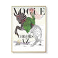 Wall Art Vogue Lady Gold Frame Canvas 90x135cm - Home &