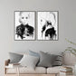 Wall Art Watercolor Sketch 2 Sets Black Frame Canvas