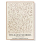 Wall Art William Morris Neutral Wood Frame Canvas 90x135cm