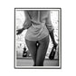 Wall Art Woman Drinking Wine Black & White Poster 30x40CM