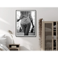 Wall Art Woman Drinking Wine Black & White Poster 50x70CM
