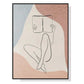 Wall Art Woman Reading Book 40cmx60cm Black Frame Canvas